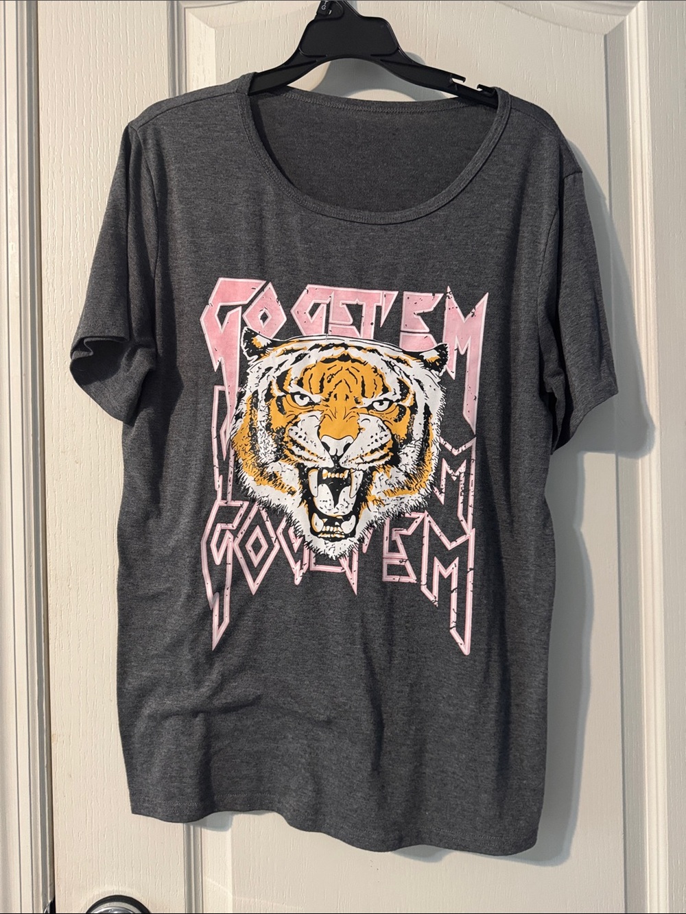 Women's Charcoal Tiger Graphic Tee - Unbranded